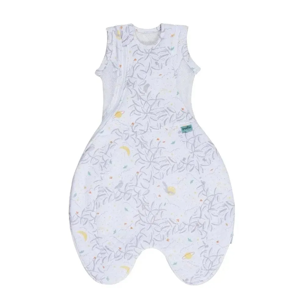 Purflo Swaddle To Sleep Bag 2.5 TOG 0-4 Month Lightweight - Stargazer Midnight (2 Pack)
