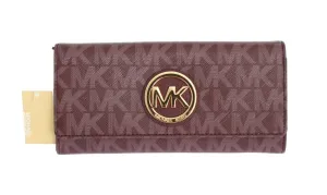 Purple FULTON Leather CONTINENTAL Wallet