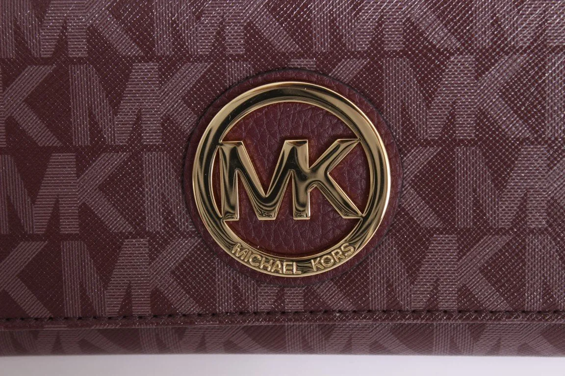 Purple FULTON Leather CONTINENTAL Wallet
