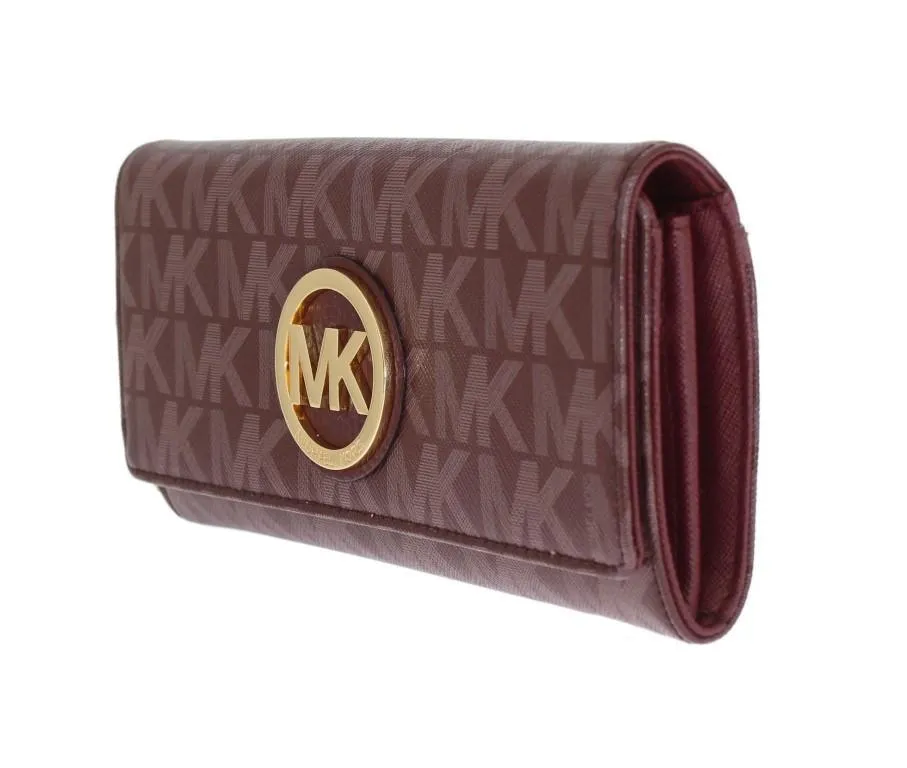 Purple FULTON Leather CONTINENTAL Wallet
