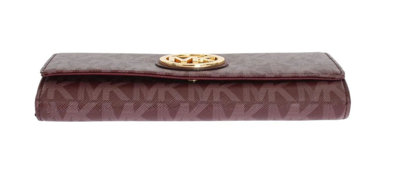 Purple FULTON Leather CONTINENTAL Wallet