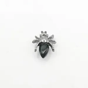 Queen - Nail Charms 10pc - #406 Silver Mini Black Bugs