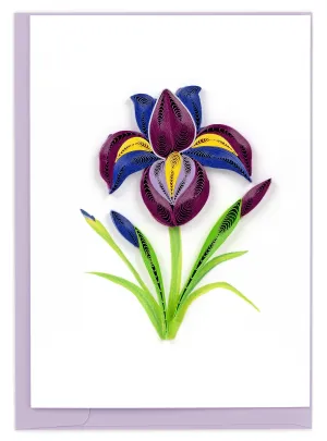 Quilled Iris Gift Enclosure Mini Card