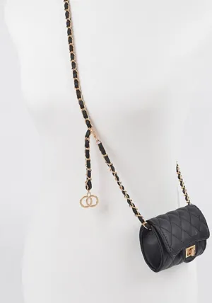 Quilted Mini bag W/Chain