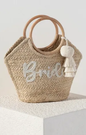 "Bride" Mini Tote - Natural