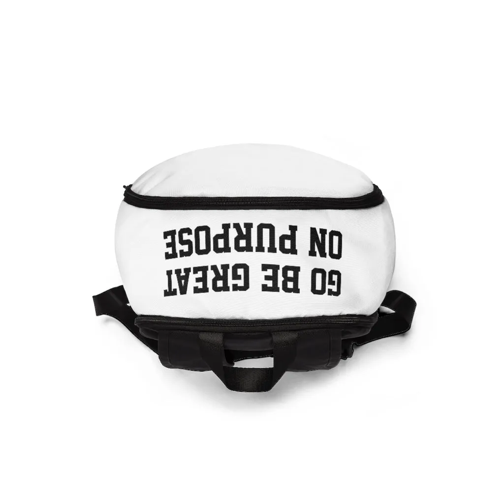 "Go Be Great On Purpose" Unisex Fabric Backpack
