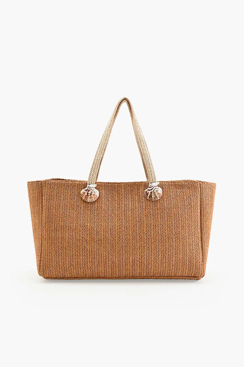 Raffia Reef Shell Tote