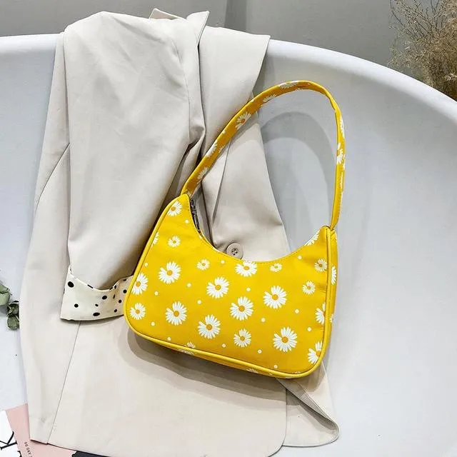 Realaiot Women Small Fresh Floral Printed Vertical Square Shoulder Bags Christmas Party Female Fashion PU Leather Shopping Crossbody Messenger Bags