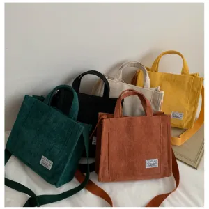 Realaiot Women's Bag Canvas Shoulder Crossbody Bags for Women Korean Female Handbags Tote Bag with Short Handle Sac A Main