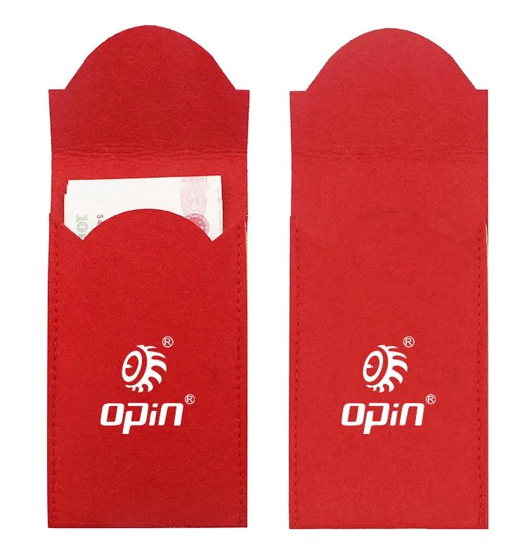 Red Felt Pocket Envelopes