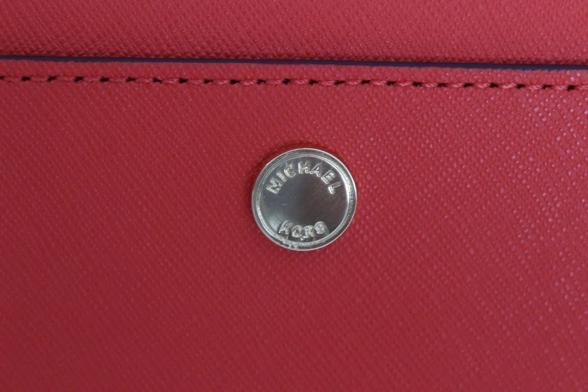 Red GREENWICH Continental Leather Wallet