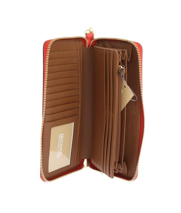 Red GREENWICH Continental Leather Wallet