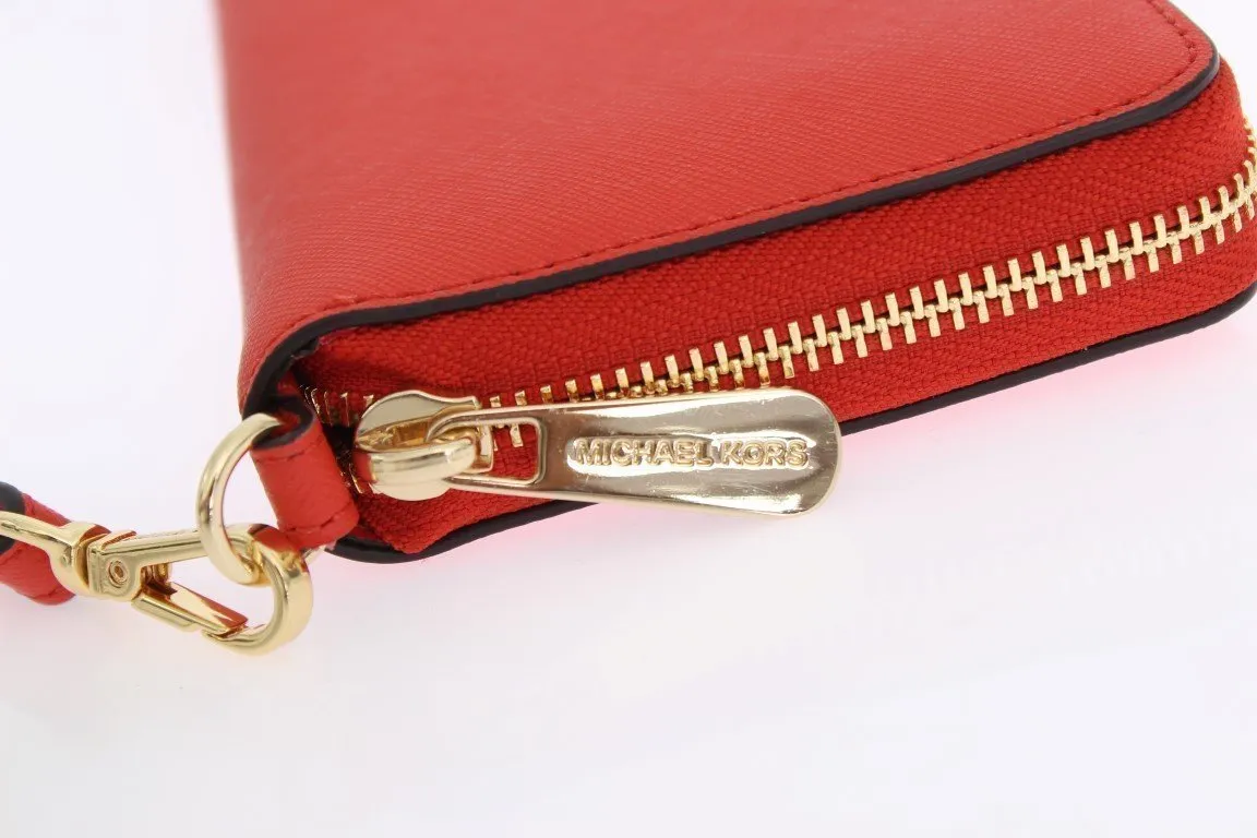 Red GREENWICH Continental Leather Wallet