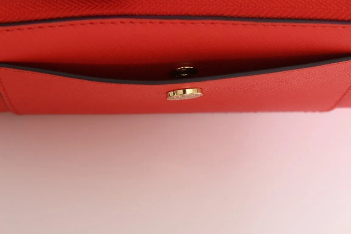Red GREENWICH Continental Leather Wallet
