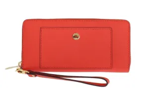 Red GREENWICH Continental Leather Wallet