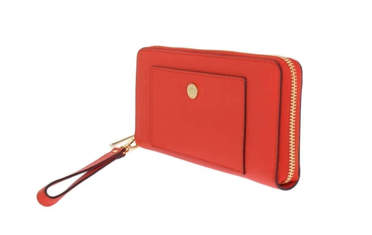 Red GREENWICH Continental Leather Wallet