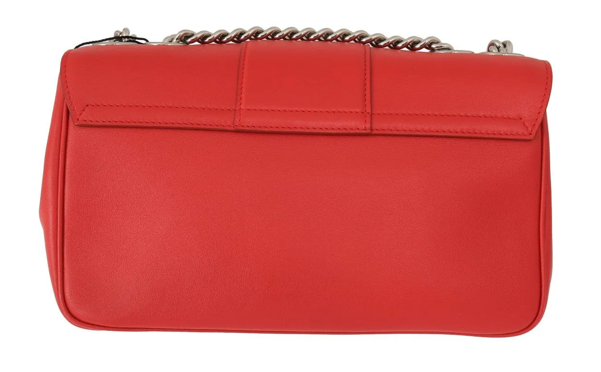 Red Leather LUCIA Messenger Bag