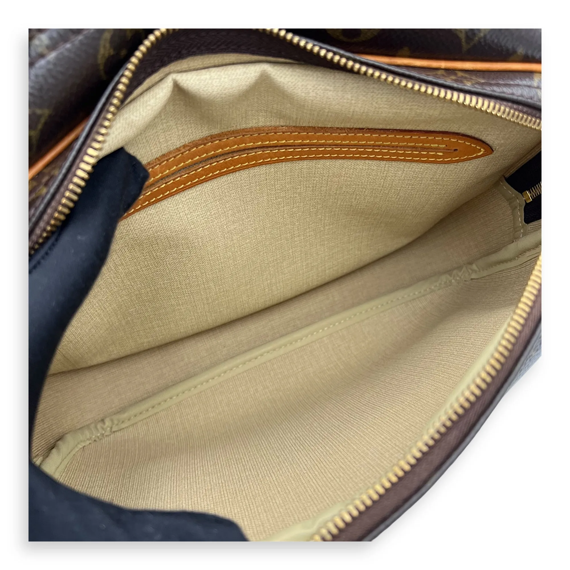 Reporter Brown Messenger in Monogram Coated Canvas, Gold hardware