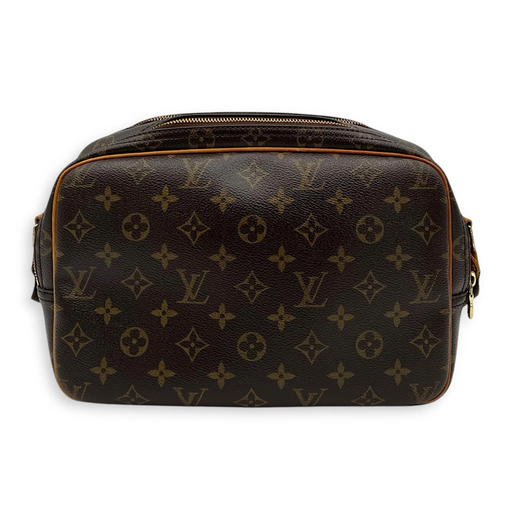 Reporter Brown Messenger in Monogram Coated Canvas, Gold hardware