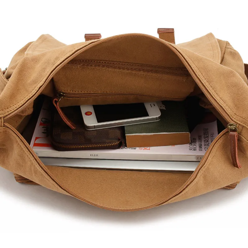 Retro DSLR Camera Bag Canvas Camera Messenger Bag Shoulder Bag QSM1234