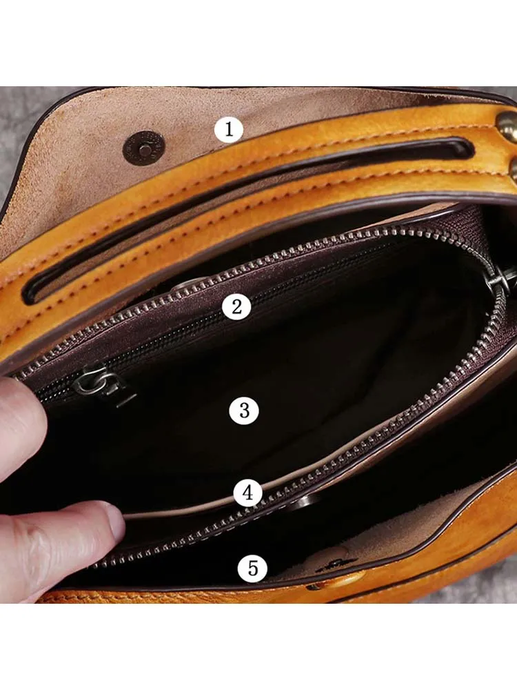 Retro Genuine Leather Handbag Crossbody Bag