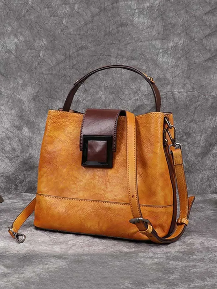 Retro Genuine Leather Handbag Crossbody Bag
