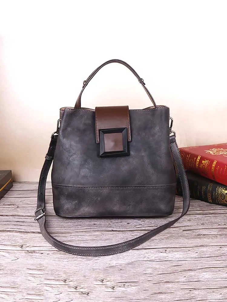 Retro Genuine Leather Handbag Crossbody Bag