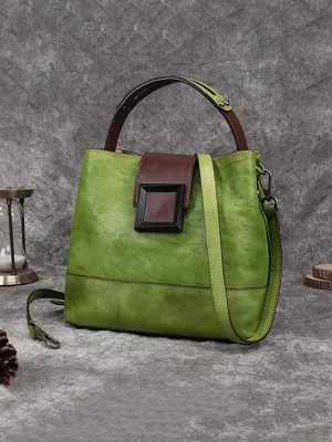 Retro Genuine Leather Handbag Crossbody Bag