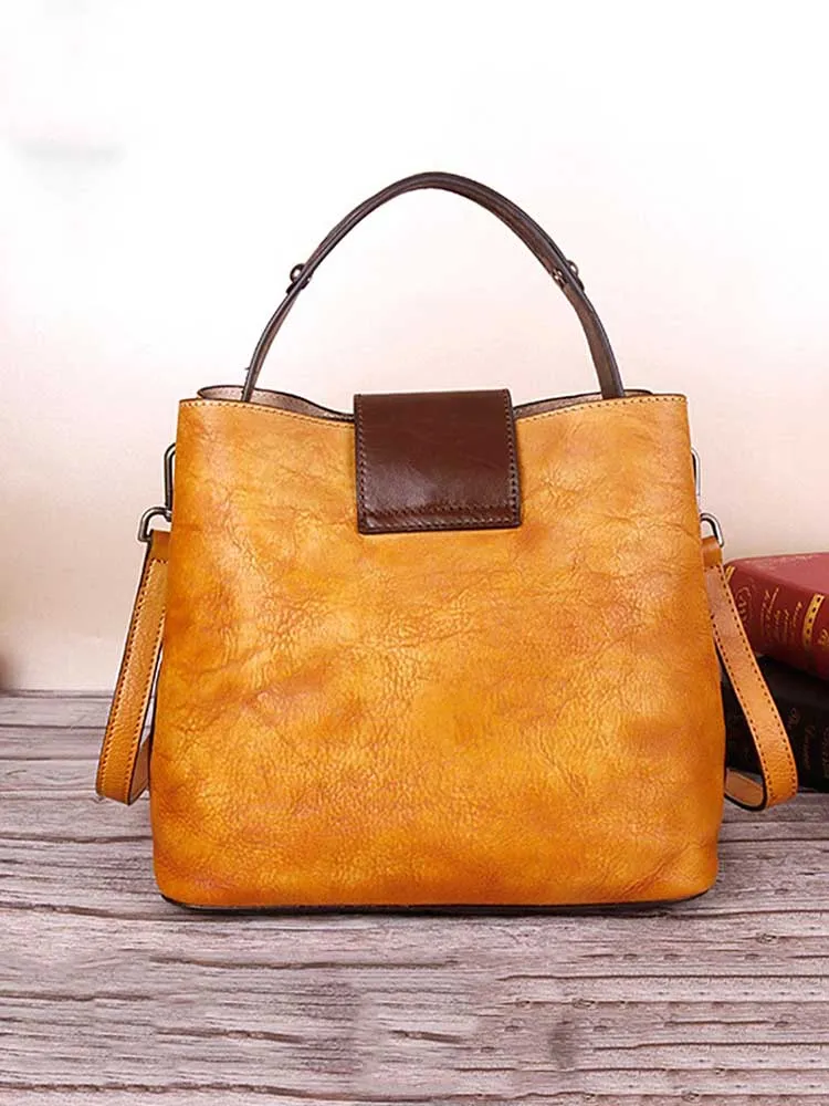 Retro Genuine Leather Handbag Crossbody Bag