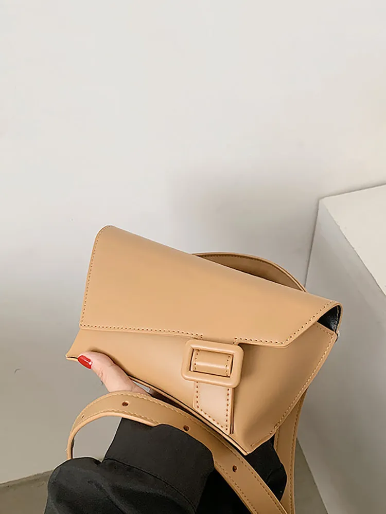 Retro Solid Color Leather Bags
