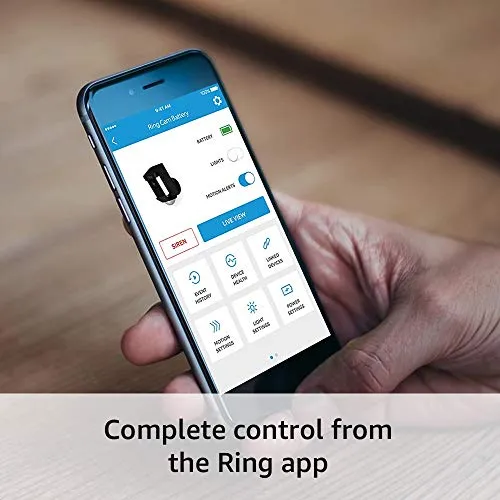 Ring Spotlight Cam Battery 2-Pack (Black) with Echo Show 5 (Charcoal)