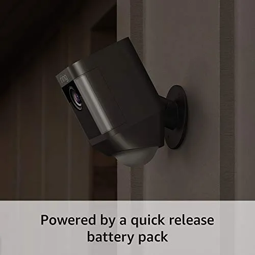 Ring Spotlight Cam Battery 2-Pack (Black) with Echo Show 5 (Charcoal)