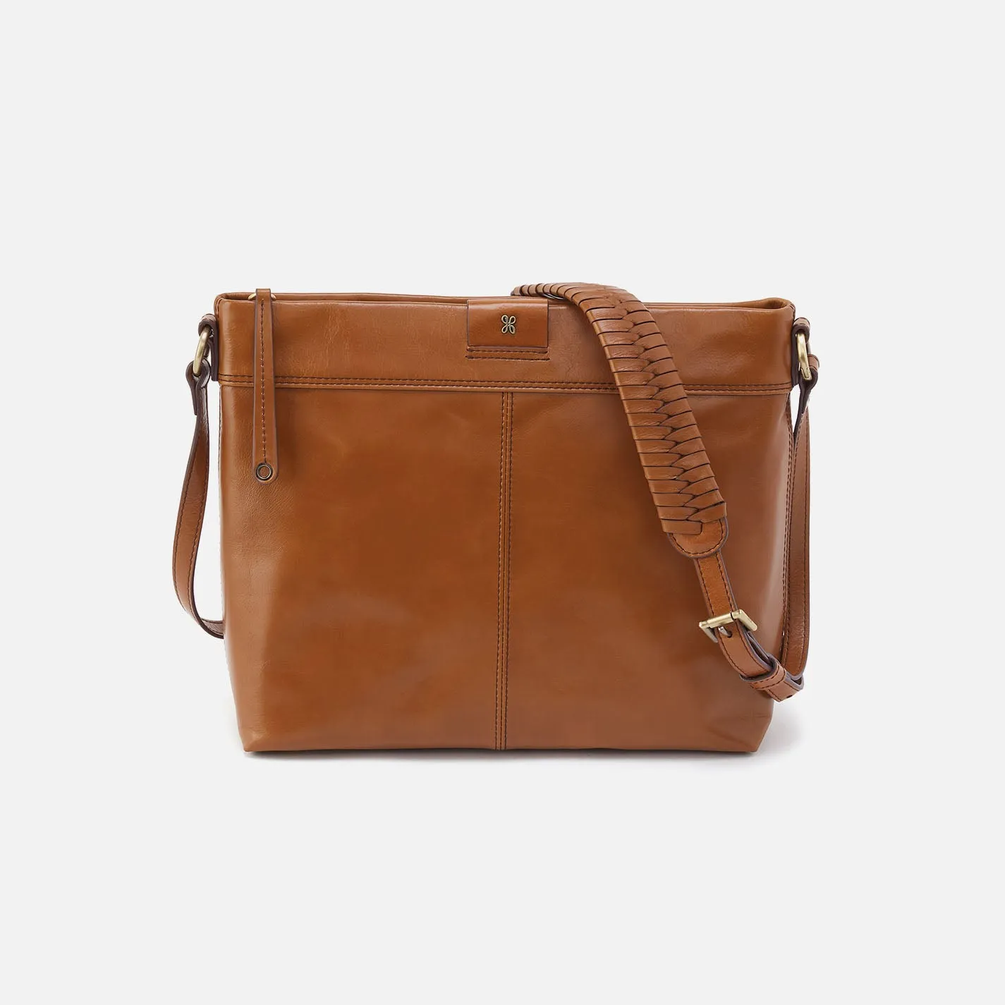 Romy Medium Crossbody In Polished Leather - Truffle