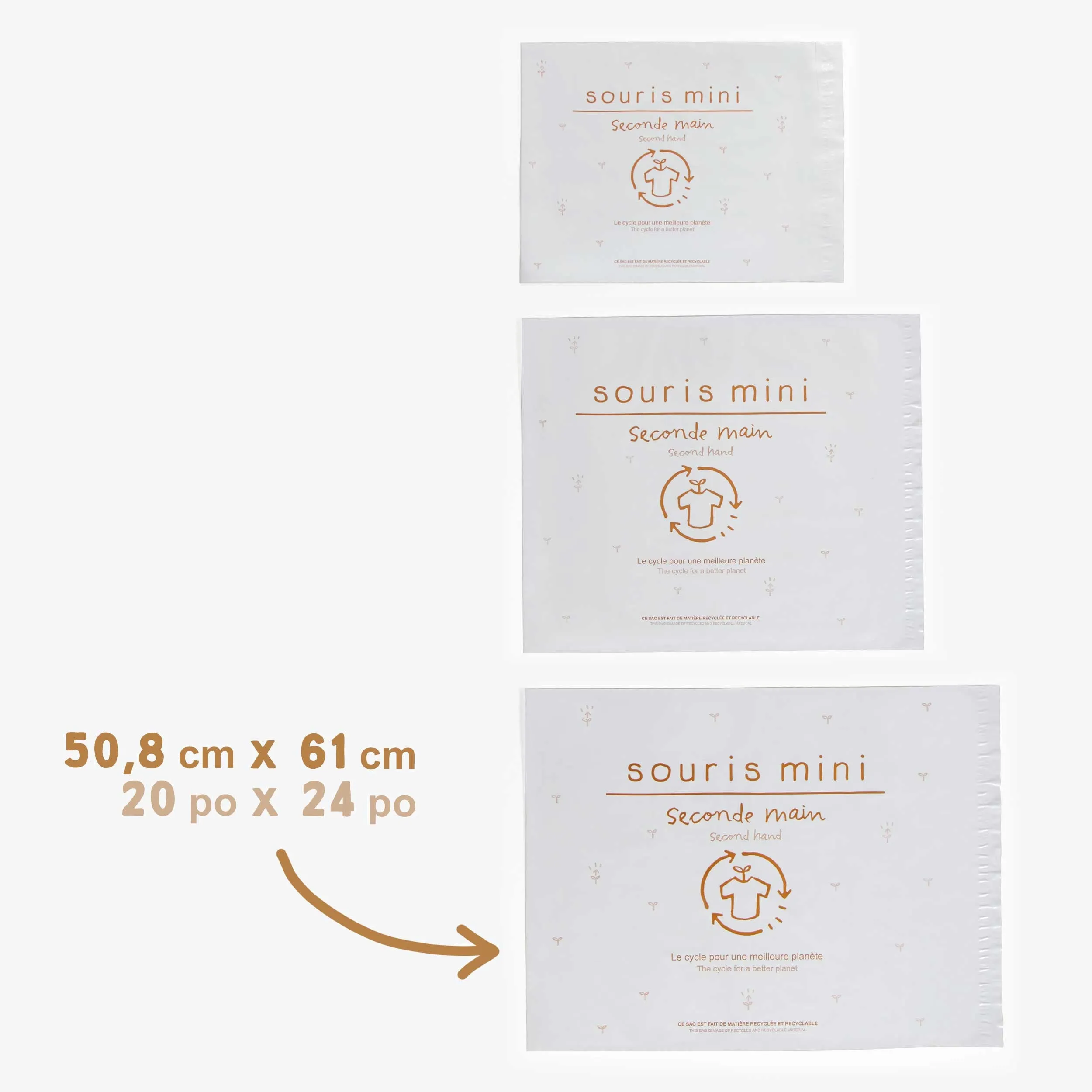 Sacs d’expédition seconde main, grand format || Large size shipping bags for second hand