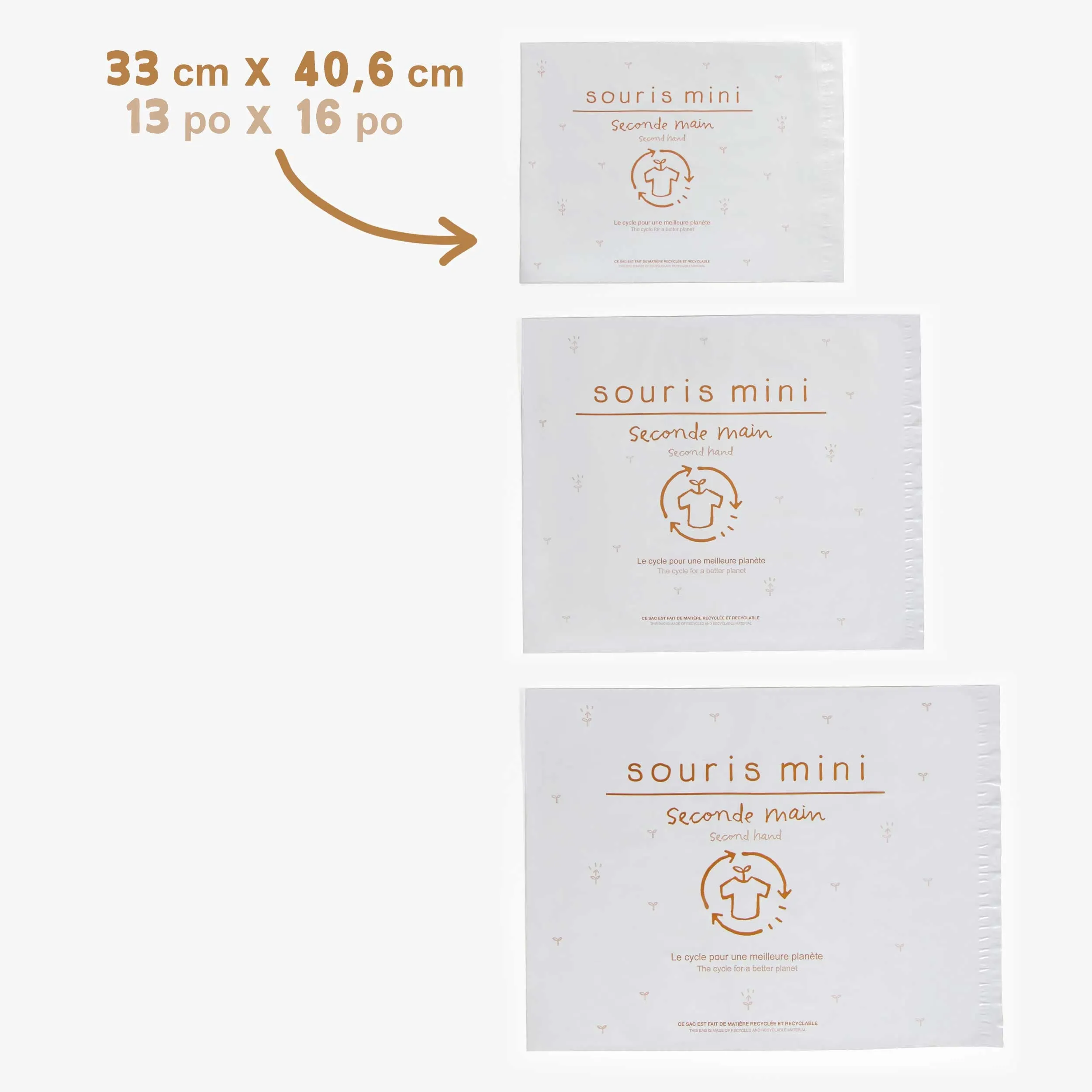 Sacs d’expédition seconde main, petit format || Small size shipping bags for second hand