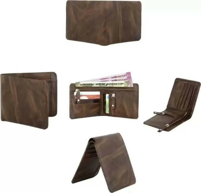 SAGIRON Men Brown Artificial Leather Wallet (5 Card Slots)