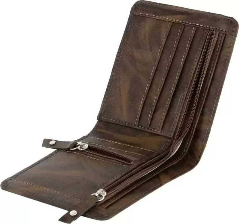 SAGIRON Men Brown Artificial Leather Wallet (5 Card Slots)