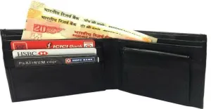 SAGIRON Men Casual Black Artificial Leather Wallet (6 Card Slots)