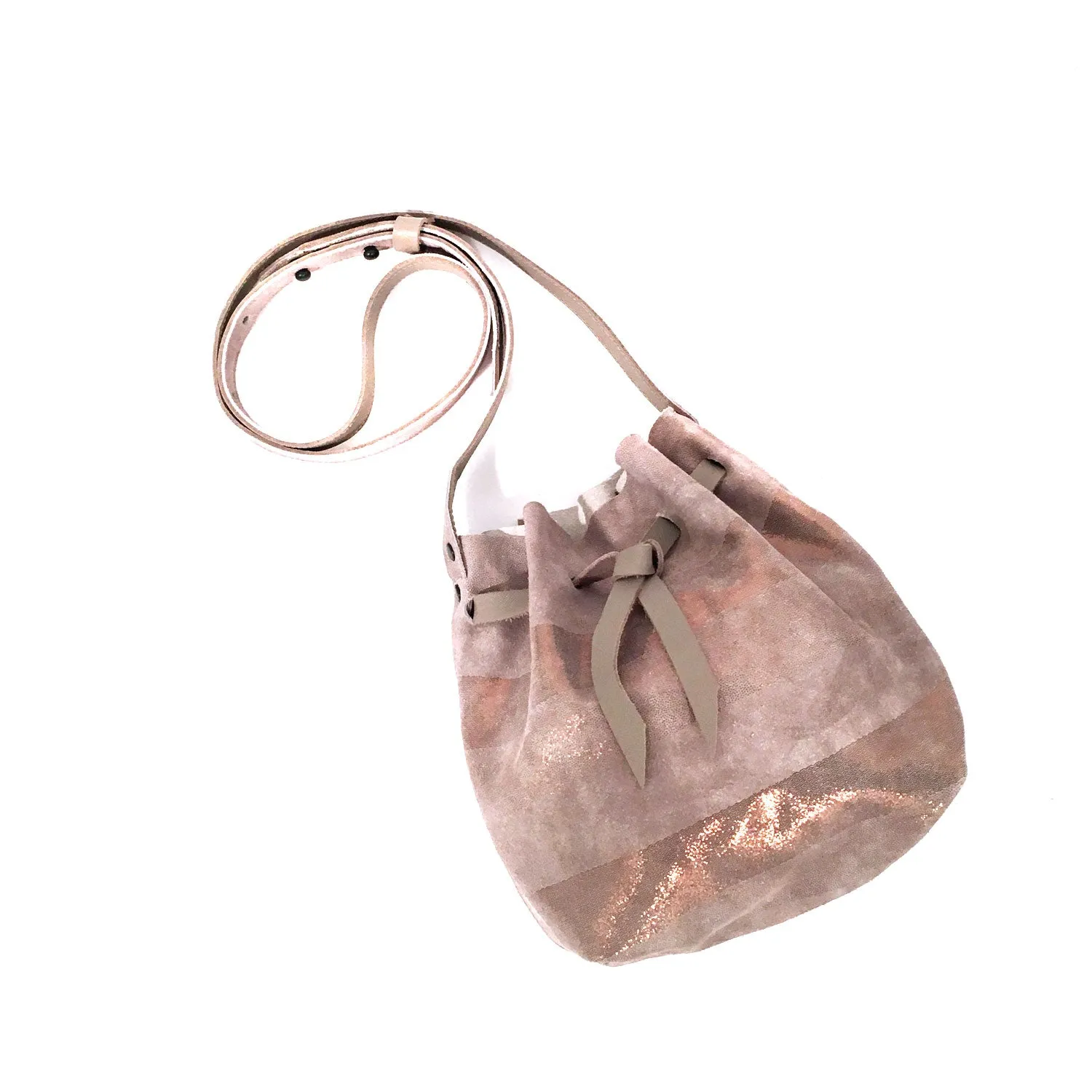 Saint Catello Trap Bucket Bag in Rose Quartz