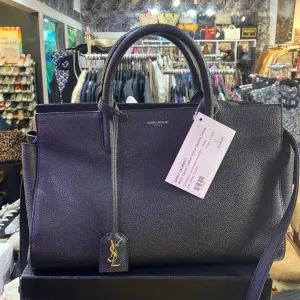 Saint Laurent Black Caviar Leather Riuve Gauche Cabas