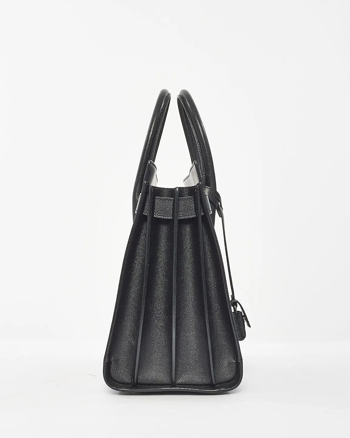 Saint Laurent Black Leather Large Sac du Jour Bag