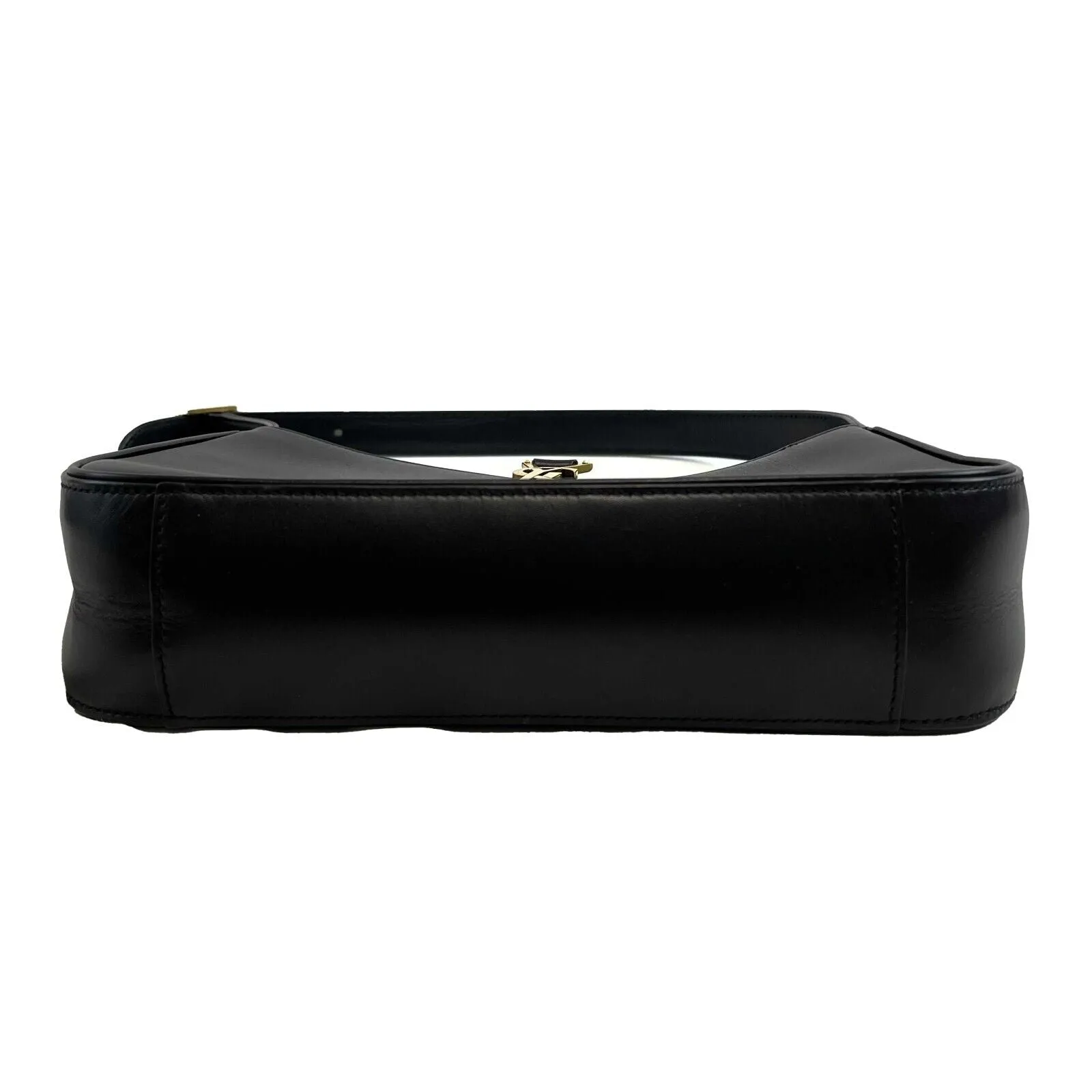Saint Laurent Le 5 a 7 Hobo Leather Small in Smooth Leather Black Handbag