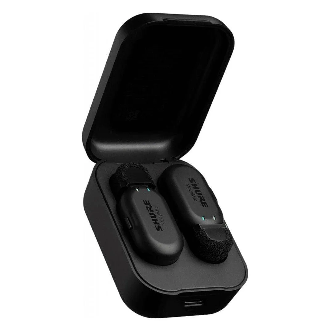 Shure MV-TWO-KIT-Z6 MoveMic Two Receiver Kit 2-Person Clip-On Wireless Microphone System for Mobile Devices and Cameras