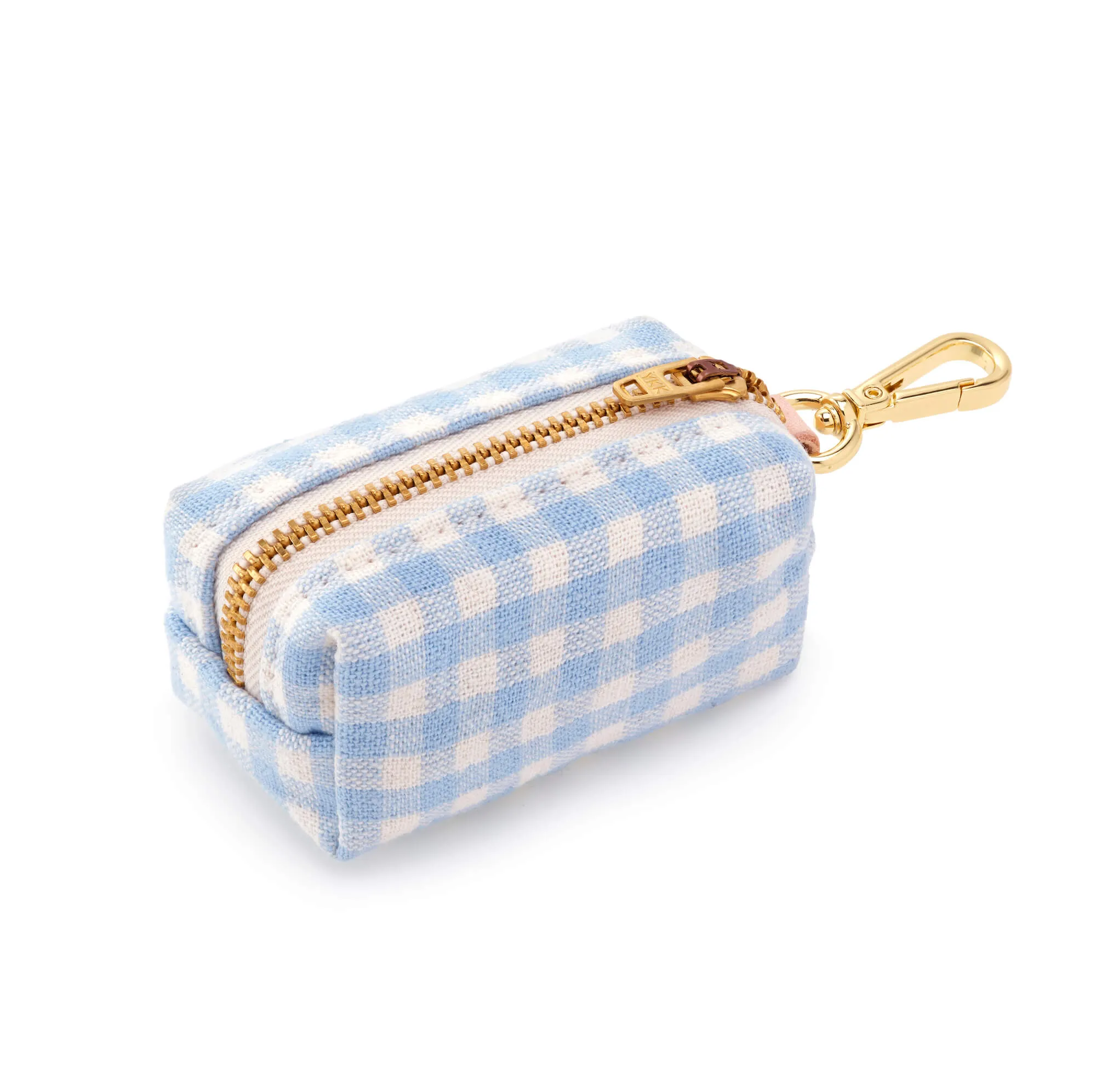 Sky Blue Gingham Waste Bag Dispenser