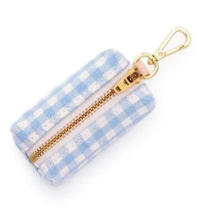 Sky Blue Gingham Waste Bag Dispenser