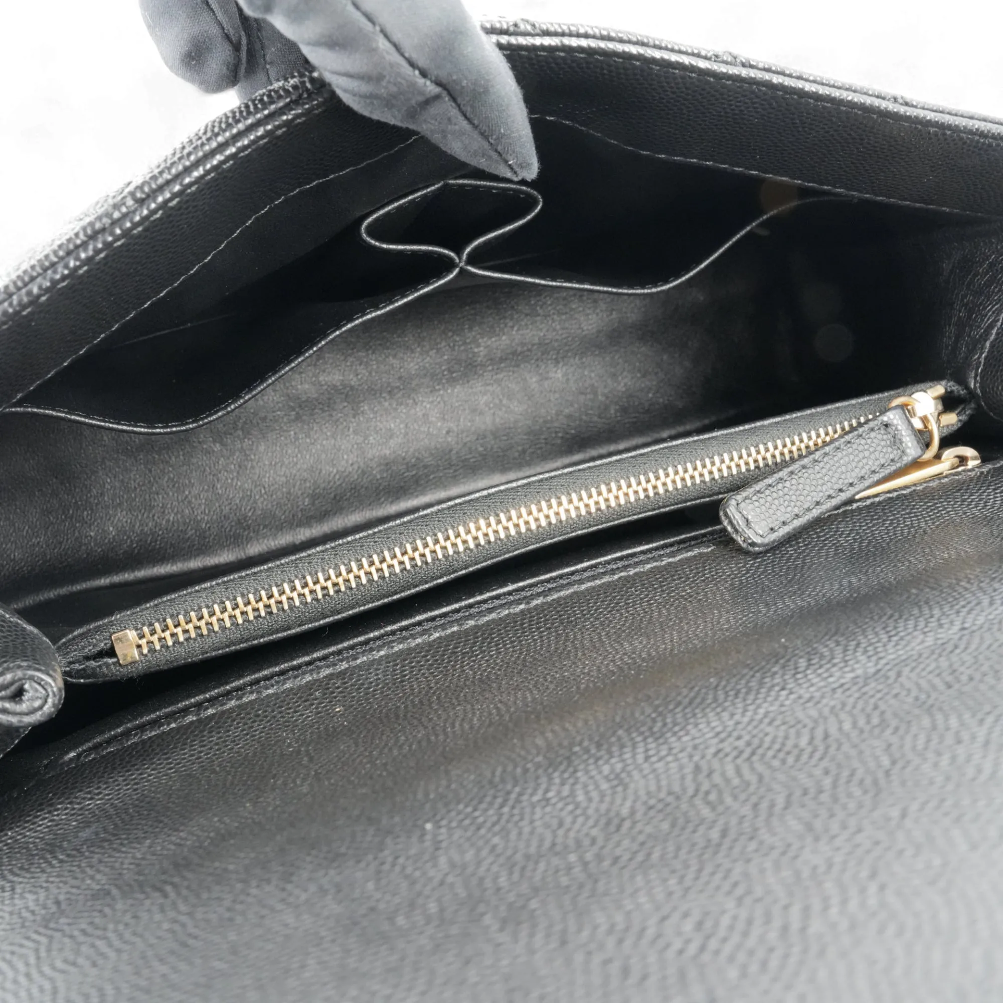Small Coco Handle Bag with Python Handle in Black Caviar