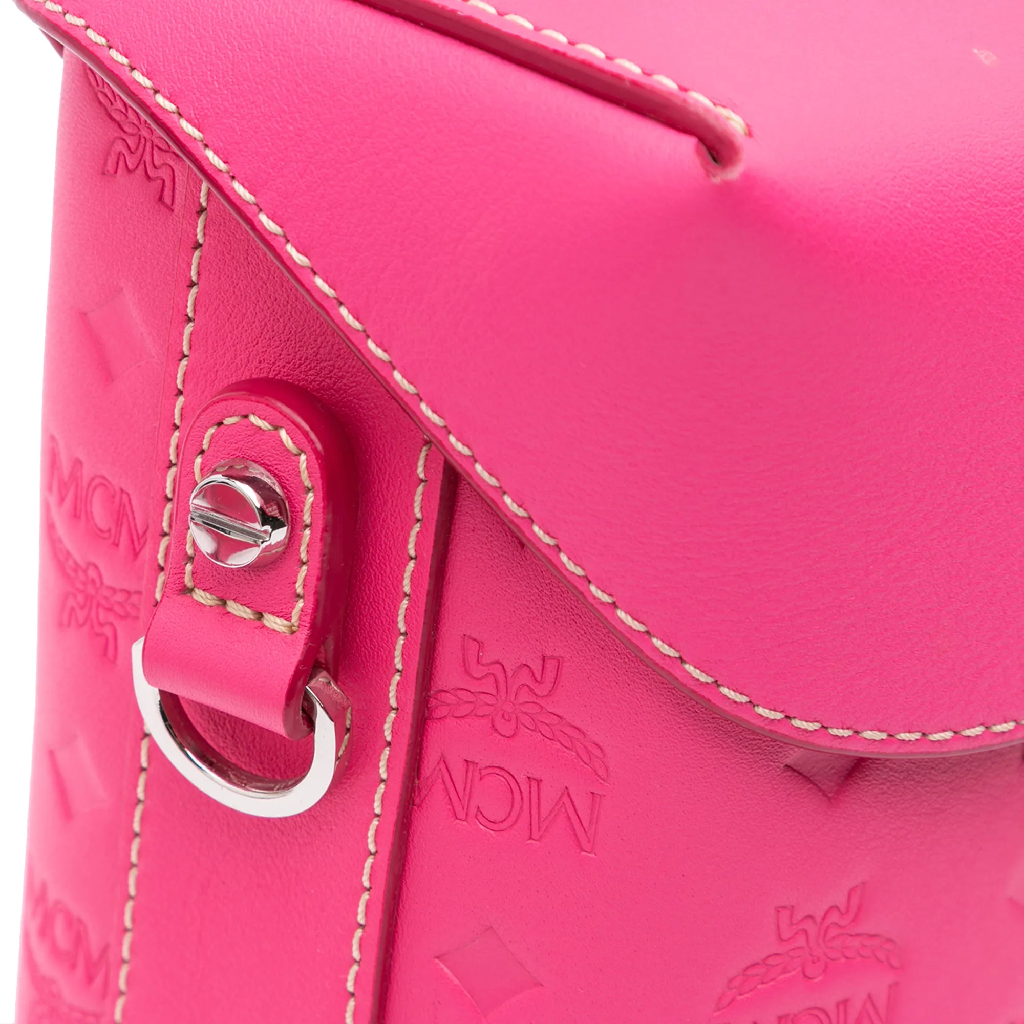 Small Embossed Calfskin Ottomar Soft Berlin Satchel