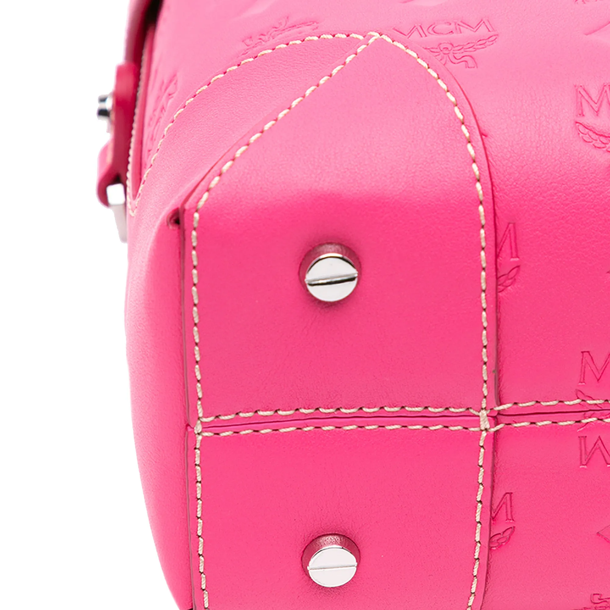Small Embossed Calfskin Ottomar Soft Berlin Satchel