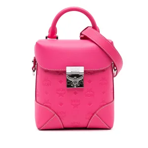Small Embossed Calfskin Ottomar Soft Berlin Satchel