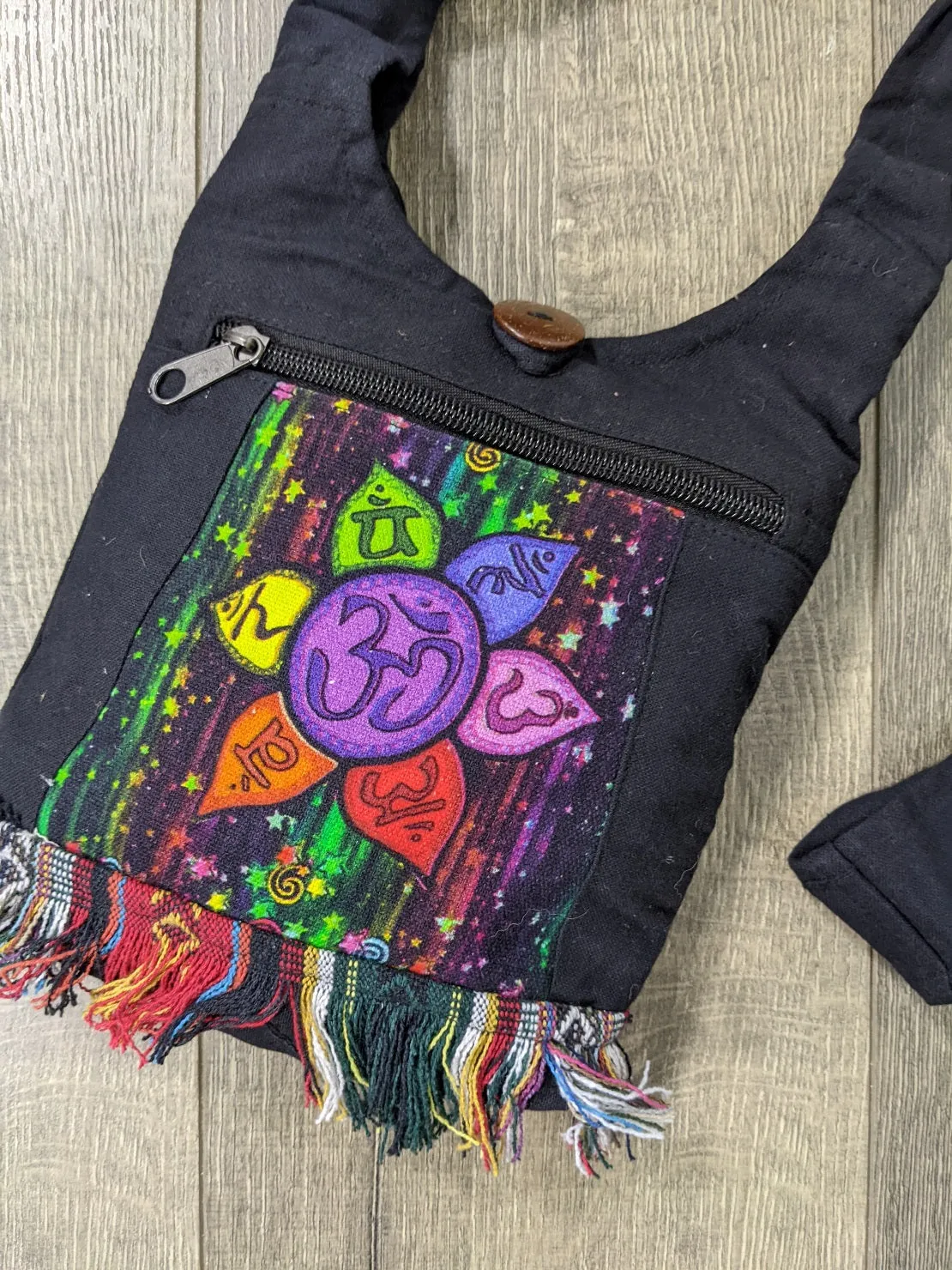 Small Shoulder Bag With Chakra Flower